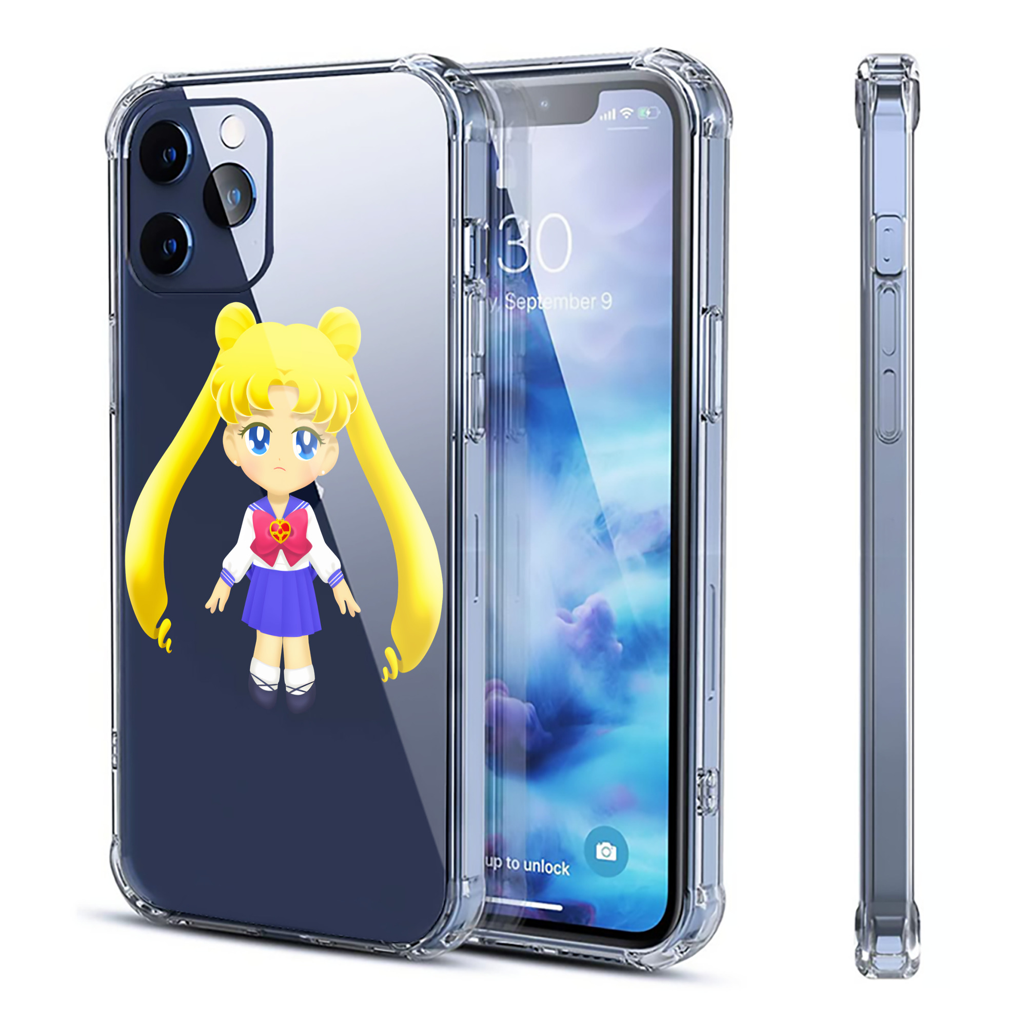（画像用） 美少女戦士セーラームーン 愛野 美奈子 あいの みなこ Sailor Moon Aino Minako 【iPhone 12シリーズ対応】透明スマホケース（クリアソフトケース）